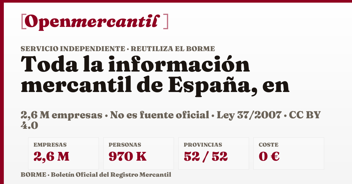 Faex FAEX, S.A. · BORME · OpenMercantil